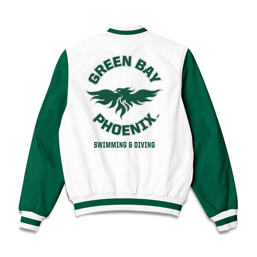 UW Green Bay - NCAA Men's Swimming & Diving : Chris Aristondo - Bomber Jacket-1