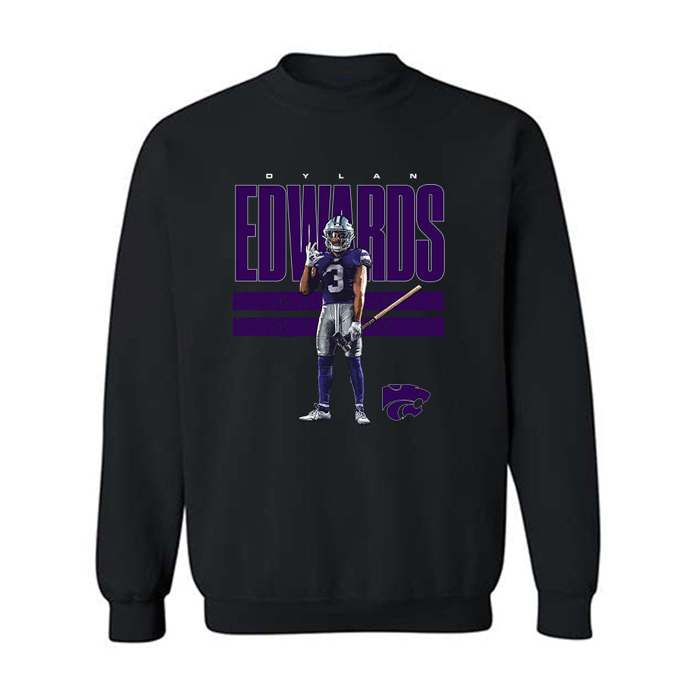 Kansas State - NCAA Football : Dylan Edwards - Individual Caricature Crewneck Sweatshirt