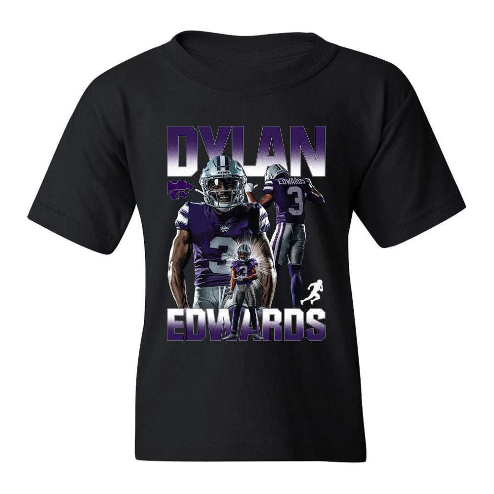 Kansas State - NCAA Football : Dylan Edwards - Player Collage Youth T-Shirt