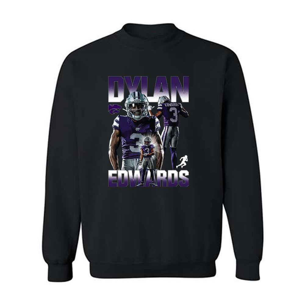 Kansas State - NCAA Football : Dylan Edwards - Player Collage Crewneck Sweatshirt