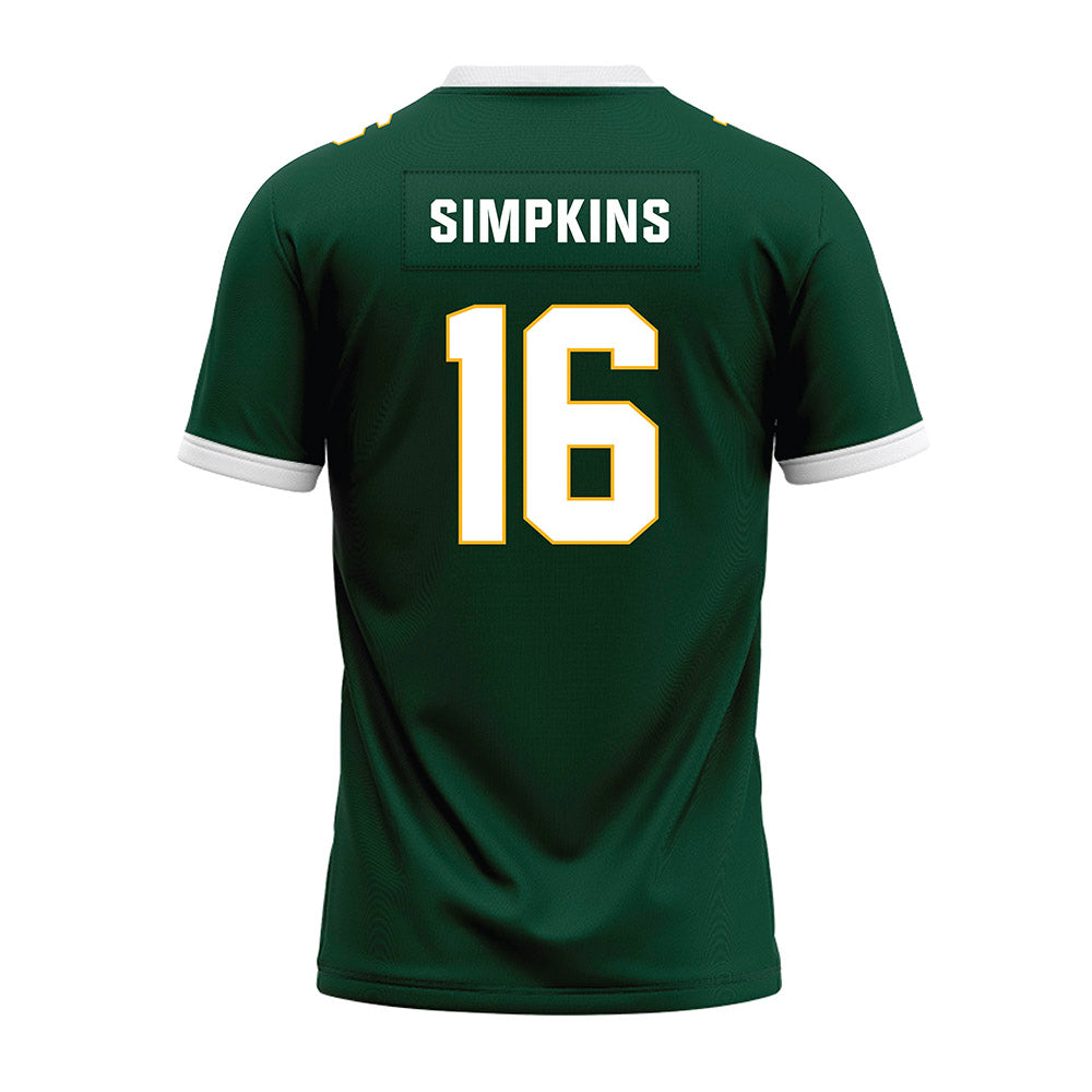 Baylor - NCAA Football : Kendrick Simpkins - Green Premium Football Jersey