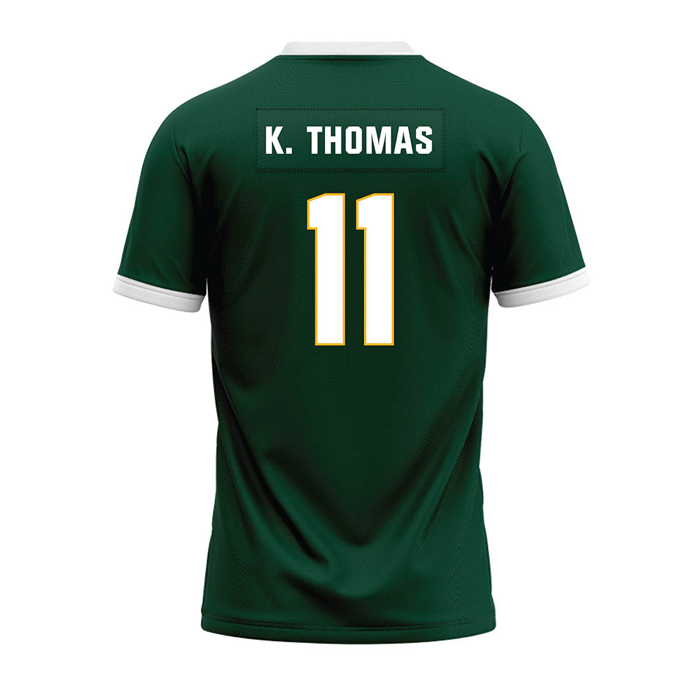 Baylor - NCAA Football : Keaton K. Thomas - Green Premium Football Jersey