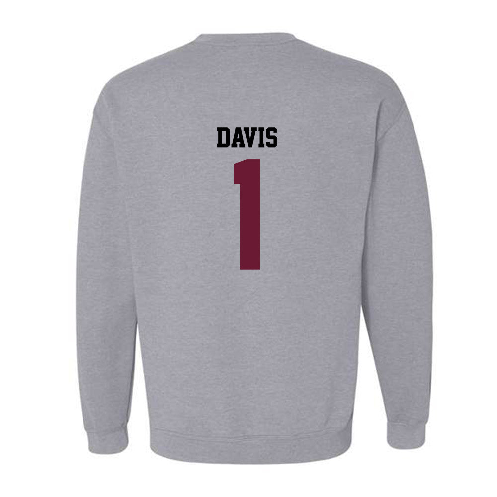 AAMU - NCAA Men's Basketball : Koron Davis - Classic Shersey Crewneck Sweatshirt-1