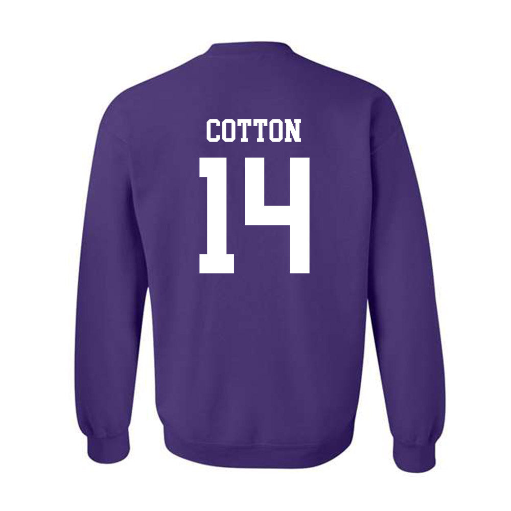 SFA - NCAA Football : Josiah Cotton - Classic Shersey Crewneck Sweatshirt-1