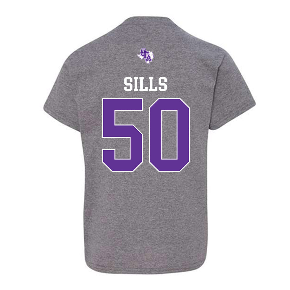 SFA - NCAA Football : Wiley Sills - Youth T-Shirt-1