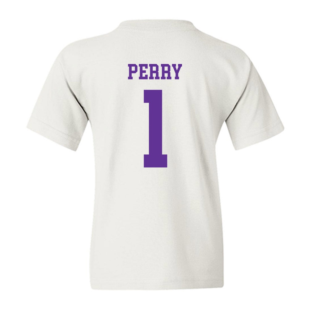 SFA - NCAA Women's Basketball : Myka Perry - Youth T-Shirt-1