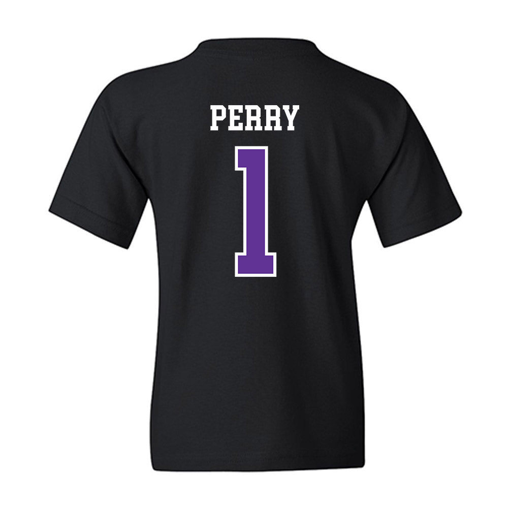 SFA - NCAA Women's Basketball : Myka Perry - Youth T-Shirt-1