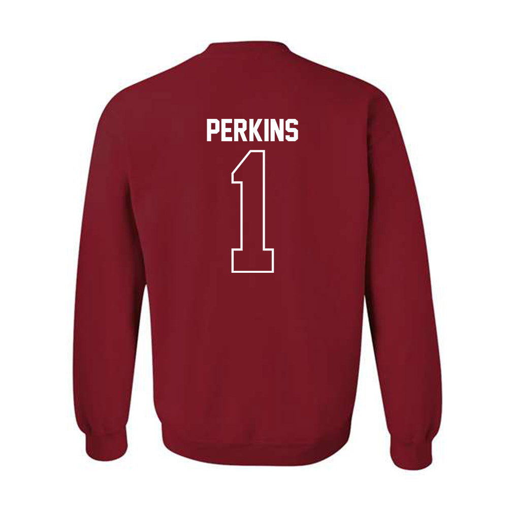 Ball State - NCAA Baseball : Maalik Perkins - Crewneck Sweatshirt-1