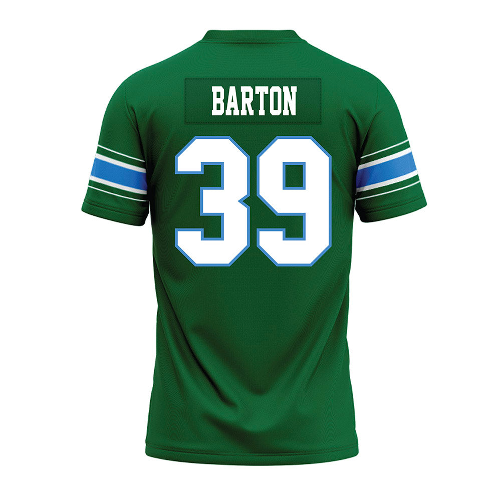 Tulane - NCAA Football : John Barton - Green Premium Football Jersey-1