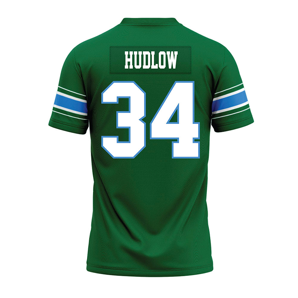 Tulane - NCAA Football : William Hudlow - Green Premium Football Jersey