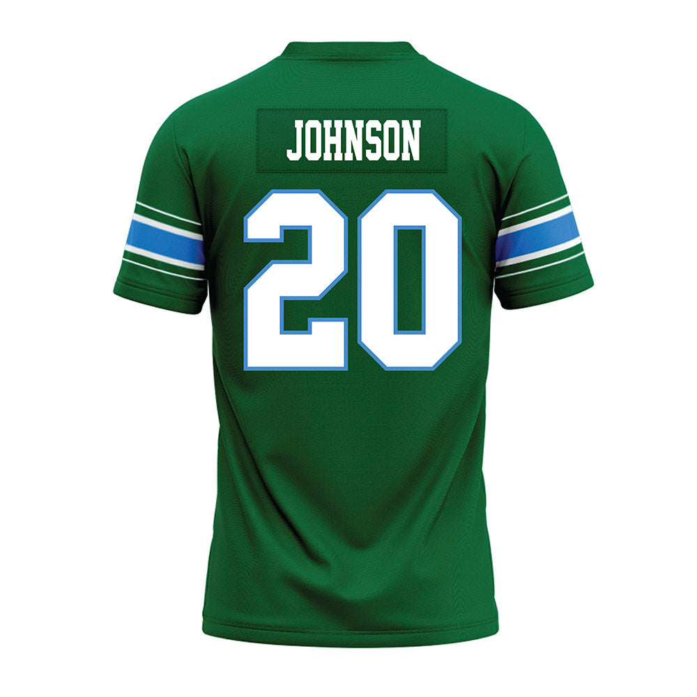 Tulane - NCAA Football : Jahiem Johnson - Green Premium Football Jersey