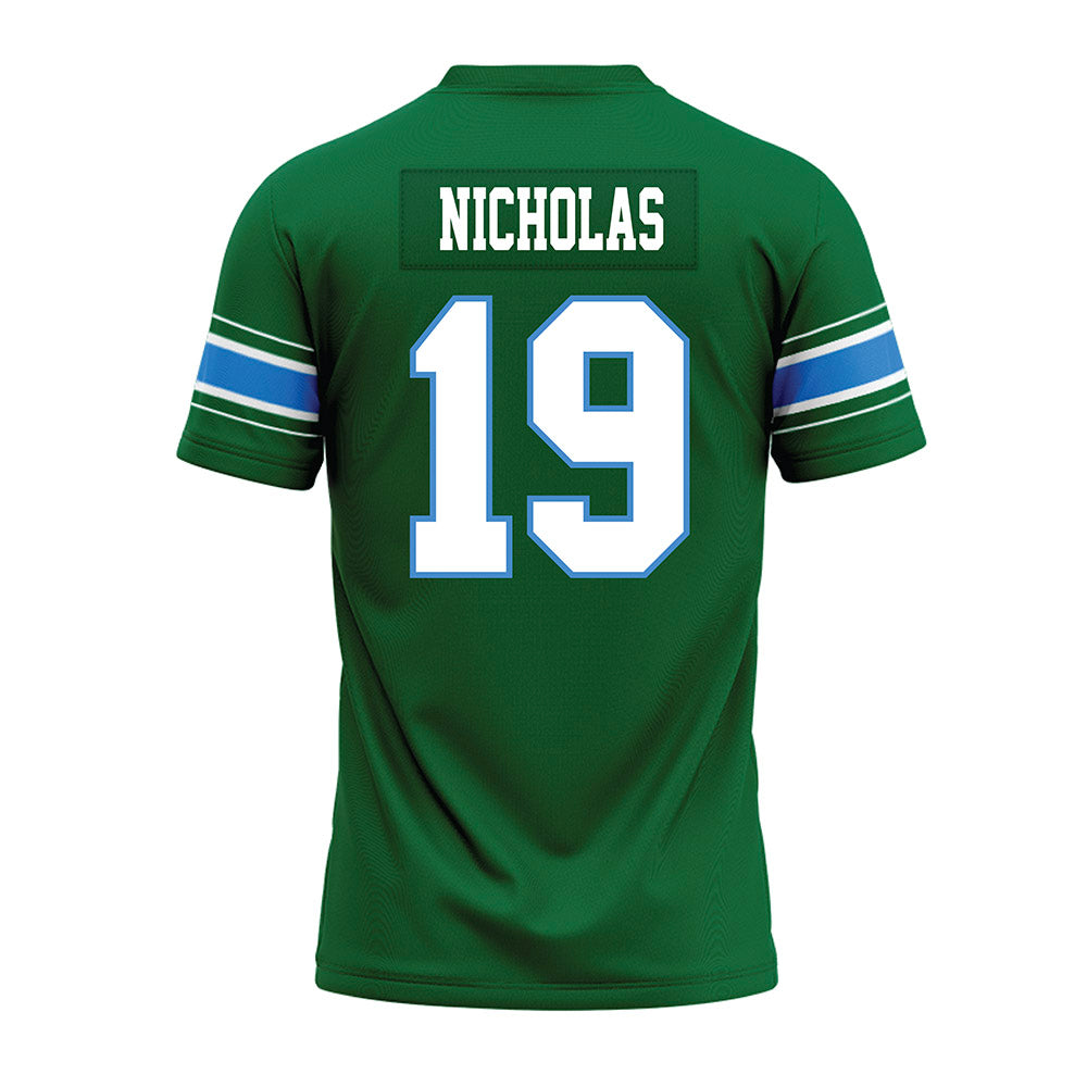 Tulane - NCAA Football : Shaun Nicholas - Green Premium Football Jersey