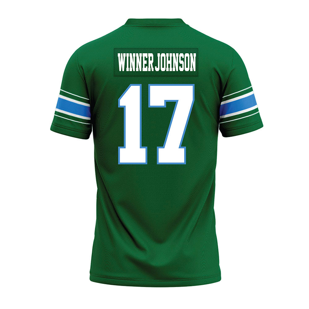 Tulane - NCAA Football : Dallas Winner-Johnson - Green Premium Football Jersey-1