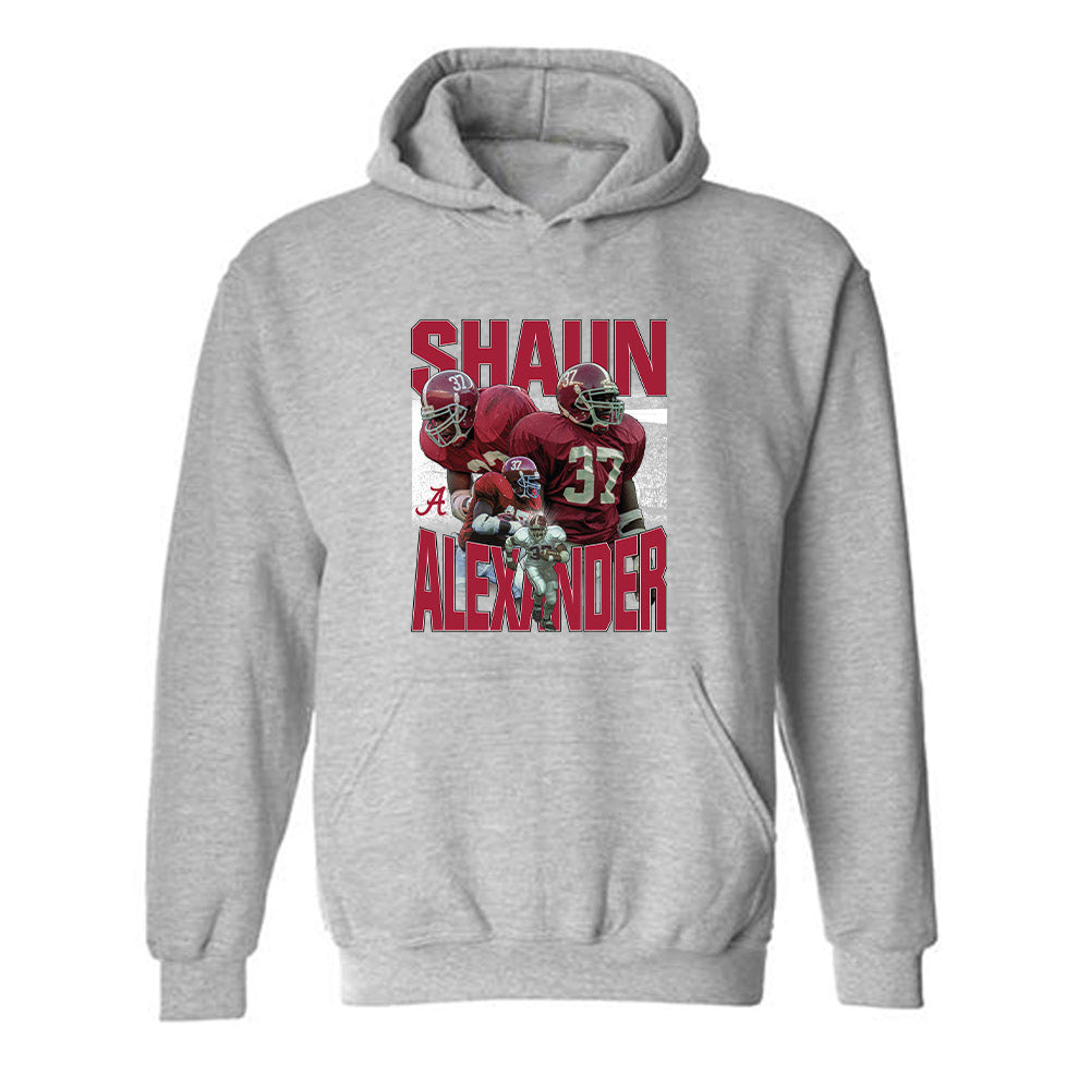 Alabama - Football Alumni : Shaun Alexander - Player Collage Hooded Sweatshirt