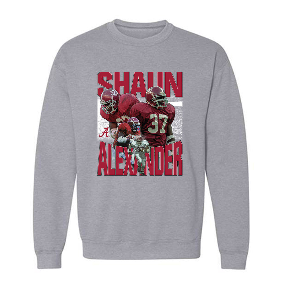 Alabama - Football Alumni : Shaun Alexander - Player Collage Crewneck Sweatshirt