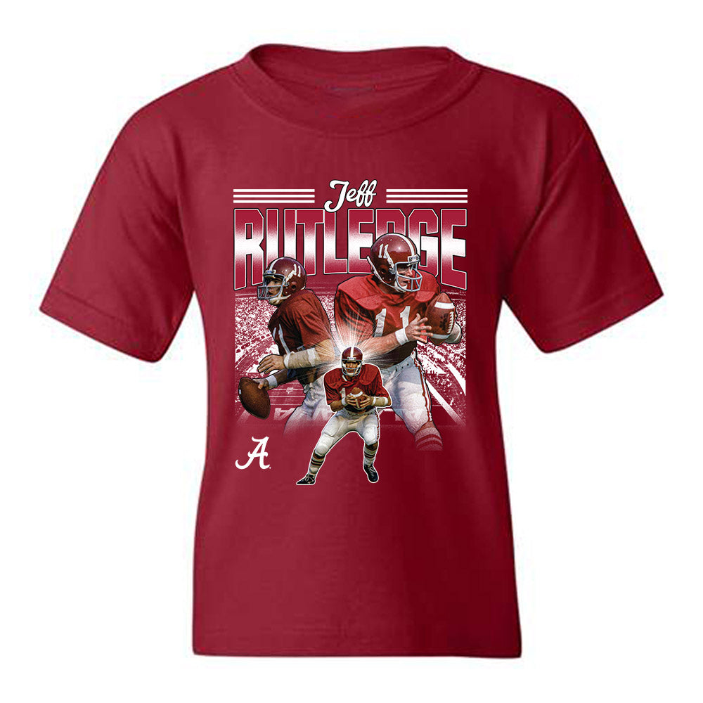 Alabama - Football Alumni : Jeff Rutledge - Player Collage Youth T-Shirt