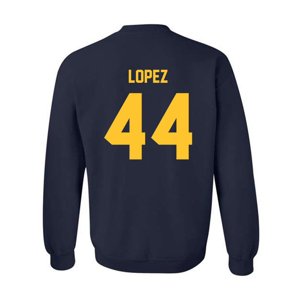 UC Berkeley - NCAA Baseball : Jordy Lopez - Sports Shersey Crewneck Sweatshirt-1