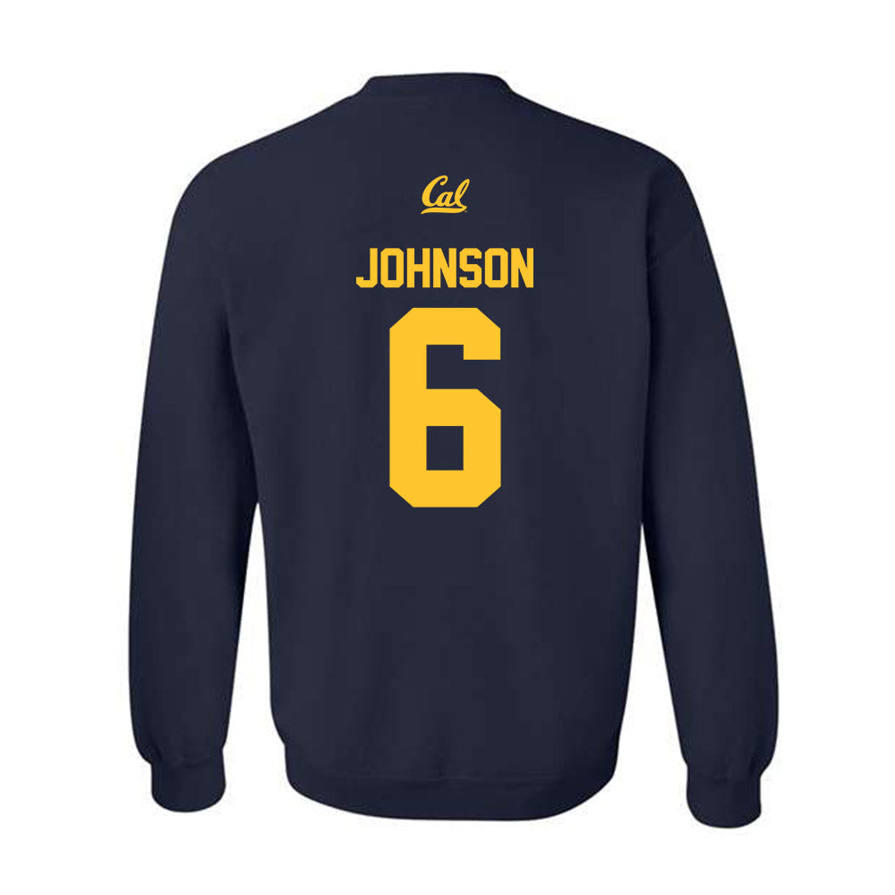 UC Berkeley - NCAA Softball : D'Auna Johnson - Sports Shersey Crewneck Sweatshirt-1