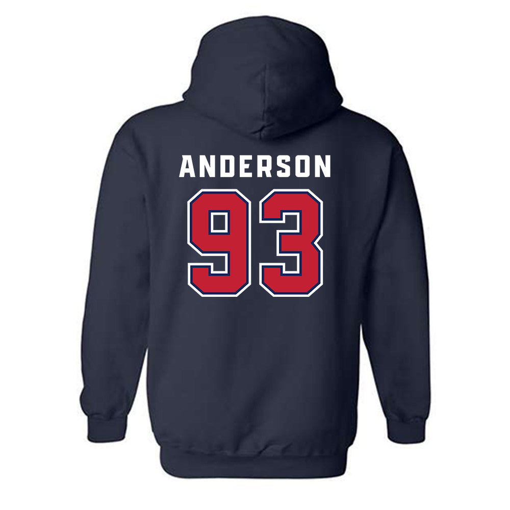 Arizona - NCAA Football : Jarra Anderson - Sports Shersey Hooded Sweatshirt-1