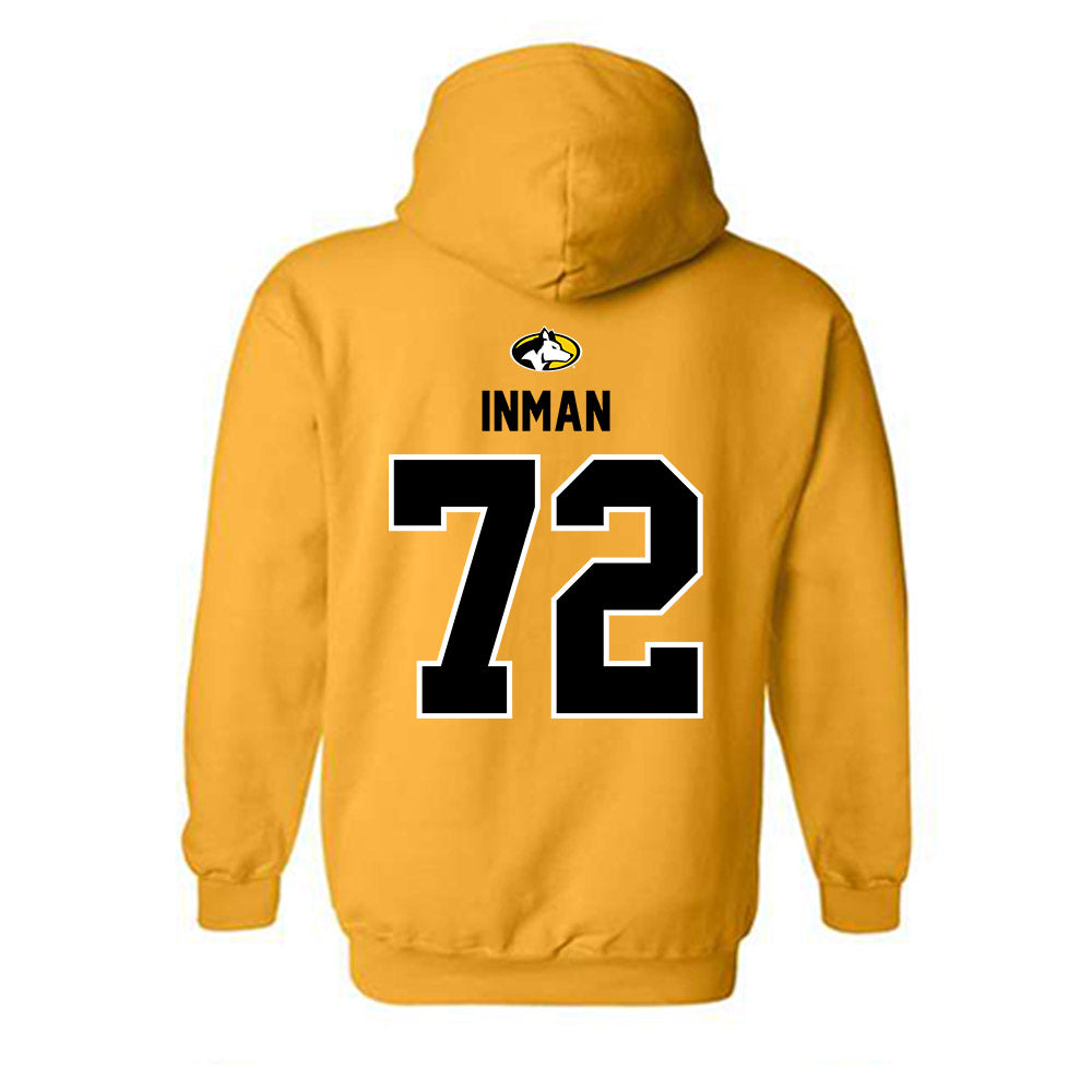 Michigan Tech - NCAA Football : Bryar Inman - Generic Shersey Hooded Sweatshirt-1