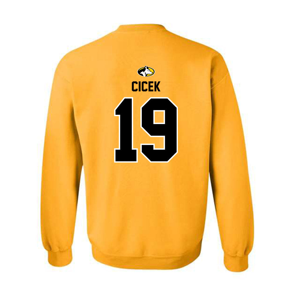 Michigan Tech - NCAA Men's Ice Hockey : Michael Cicek - Generic Shersey Crewneck Sweatshirt-1