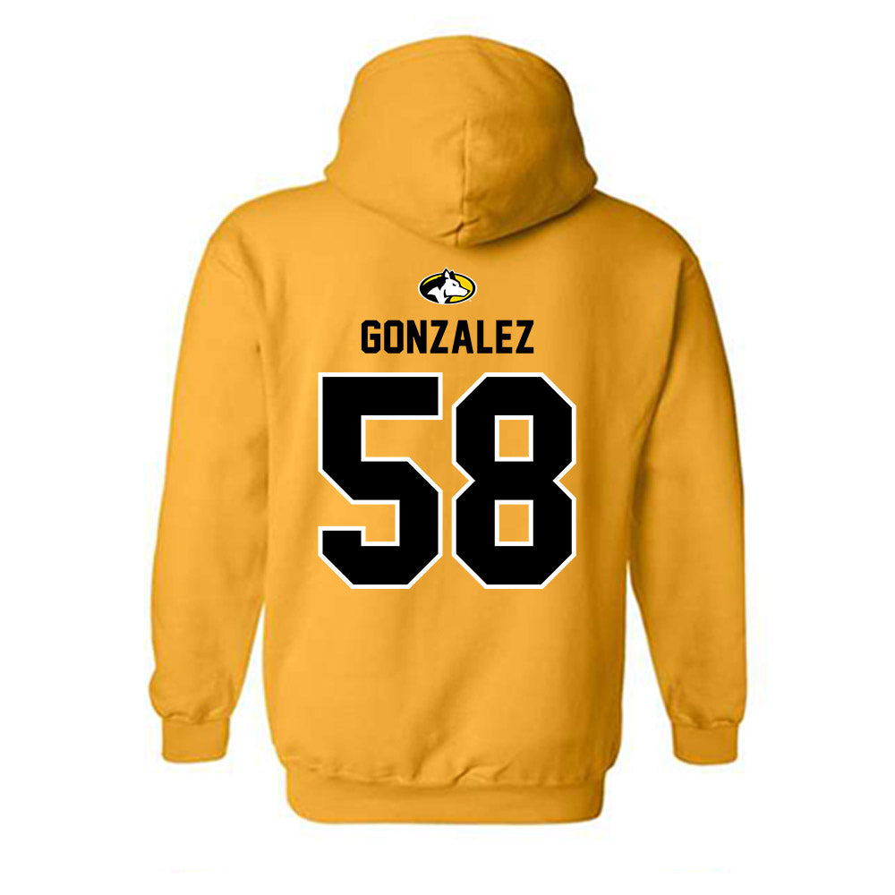 Michigan Tech - NCAA Football : Adrian Gonzalez - Generic Shersey Hooded Sweatshirt-1
