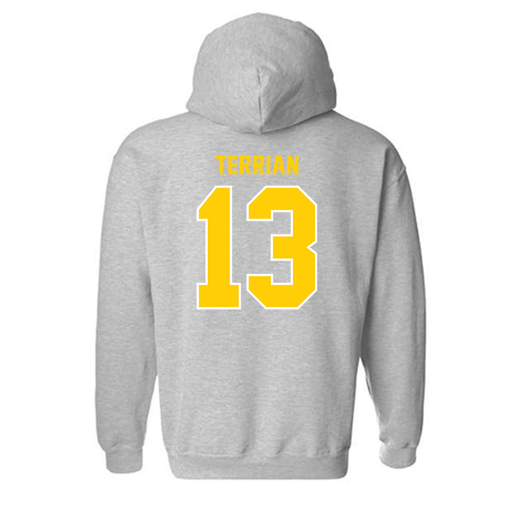 Michigan Tech - NCAA Men's Basketball : Josh Terrian - Generic Shersey Hooded Sweatshirt