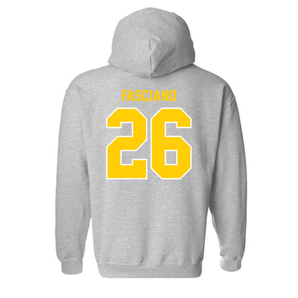 Michigan Tech - NCAA Men's Ice Hockey : Luca Fasciano - Generic Shersey Hooded Sweatshirt-1