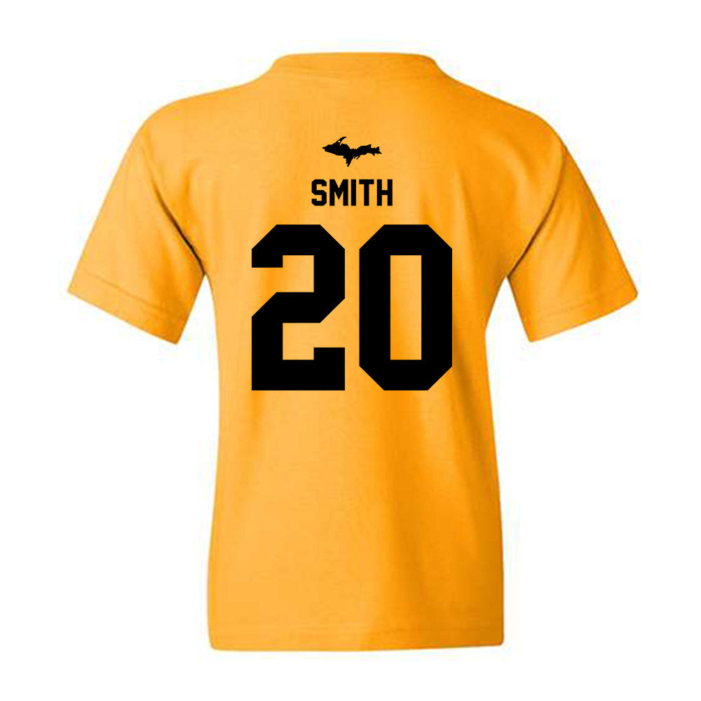 Michigan Tech - NCAA Men's Basketball : Gabriel Smith - Generic Shersey Youth T-Shirt-1