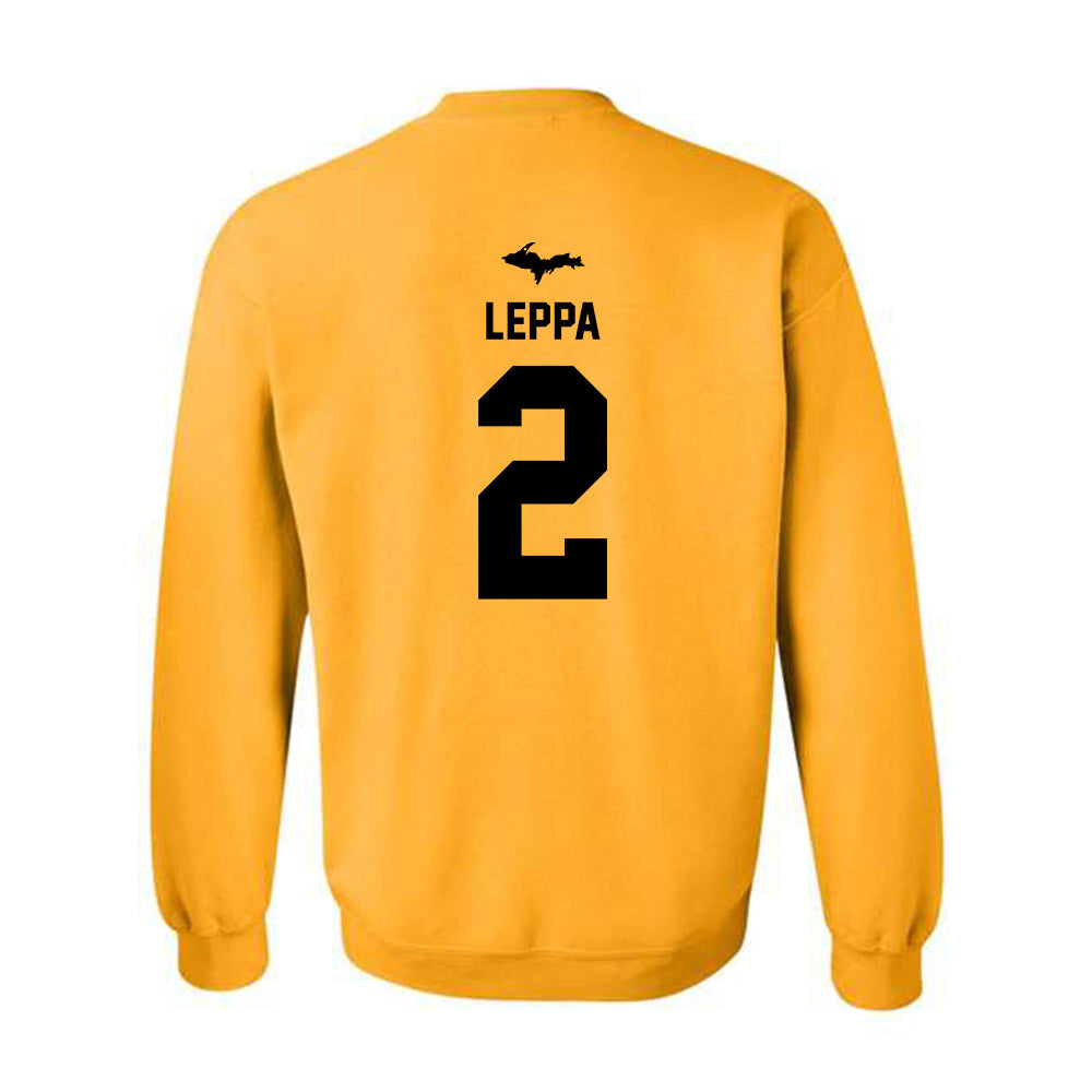 Michigan Tech - NCAA Men's Ice Hockey : Tom Leppa - Generic Shersey Crewneck Sweatshirt