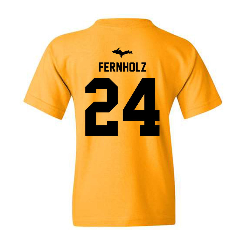Michigan Tech - NCAA Men's Basketball : Ty Fernholz - Generic Shersey Youth T-Shirt