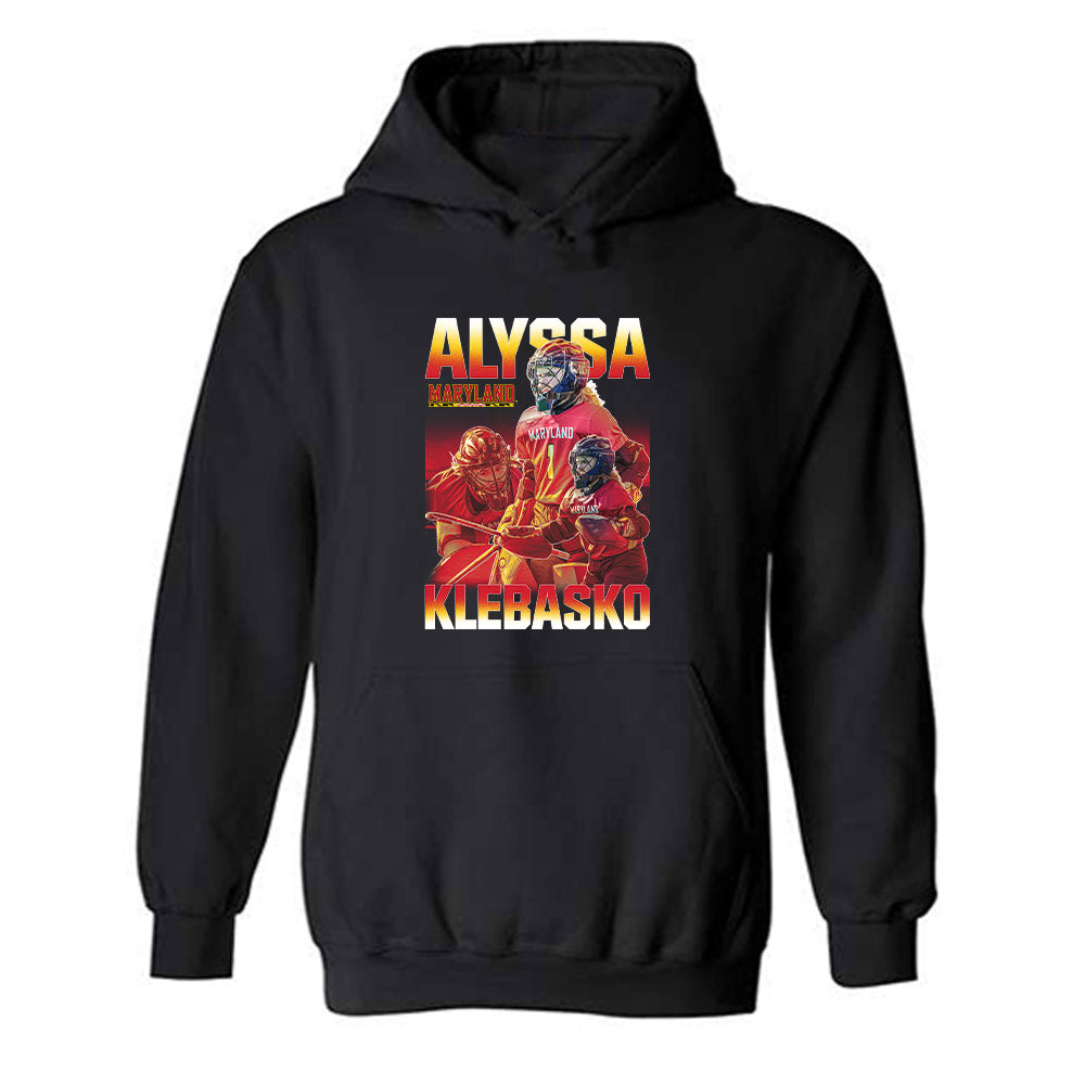 Maryland - NCAA Women's Field Hockey : Alyssa Klebasko - Hooded Sweatshirt Player Collage