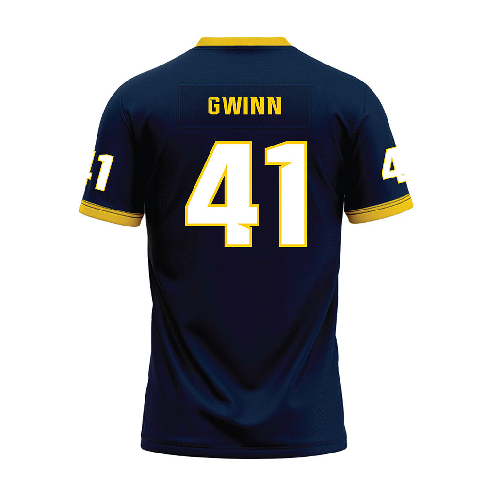 Toledo - NCAA Football : Cameron Gwinn - Blue Premium Football Jersey-1
