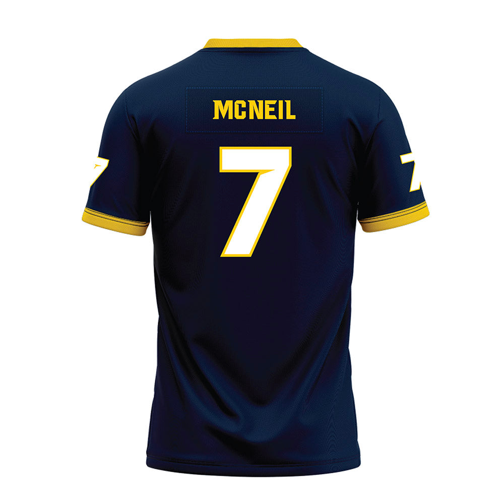 Toledo - NCAA Football : Emmanuel McNeil - Blue Premium Football Jersey-1