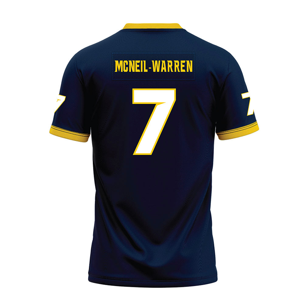 Toledo - NCAA Football : Emmanuel McNeil-Warren - Blue Premium Football Jersey-1