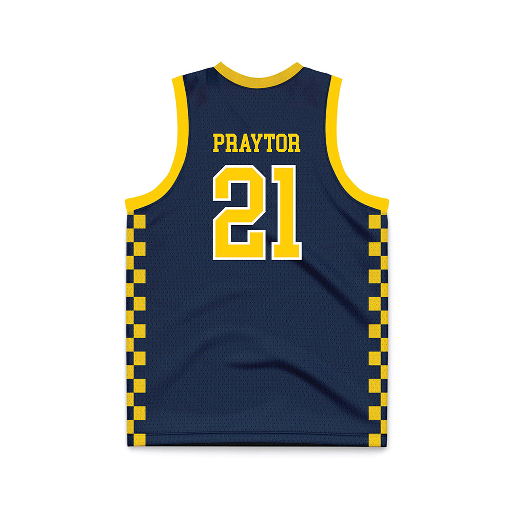 Toledo - NCAA Men's Basketball : London Praytor - Blue Basketball Jersey-1