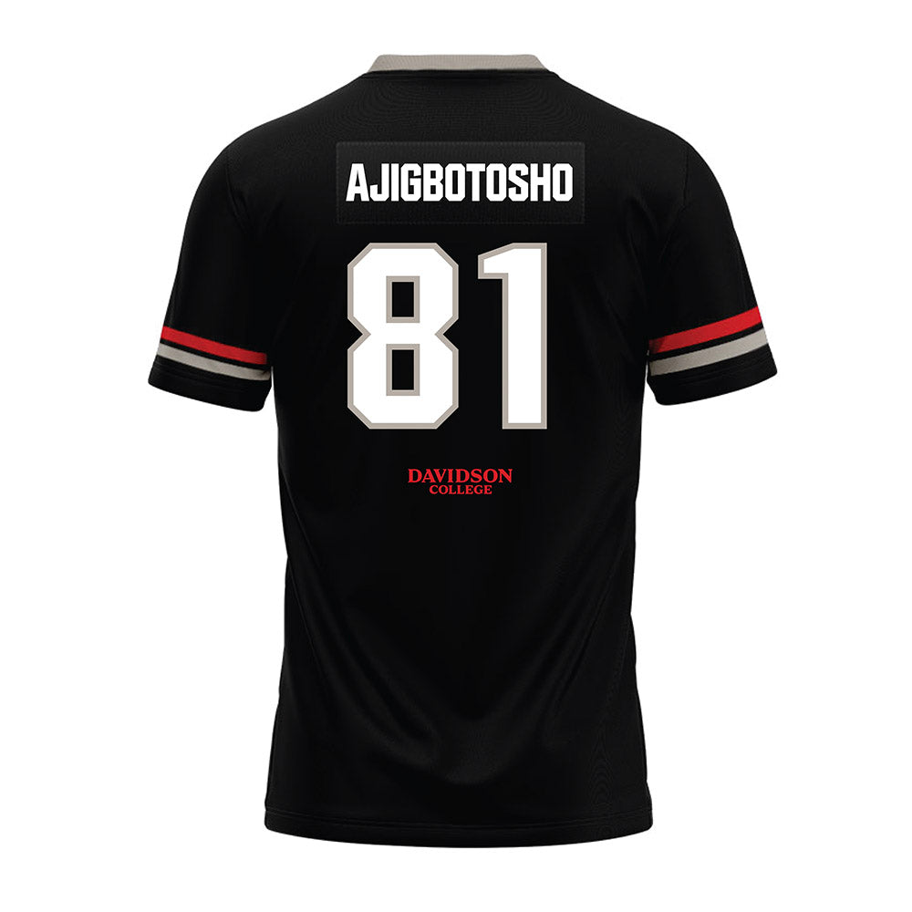 Davidson - NCAA Football : Alani Ajigbotosho - 2024 Black Premium Football Jersey