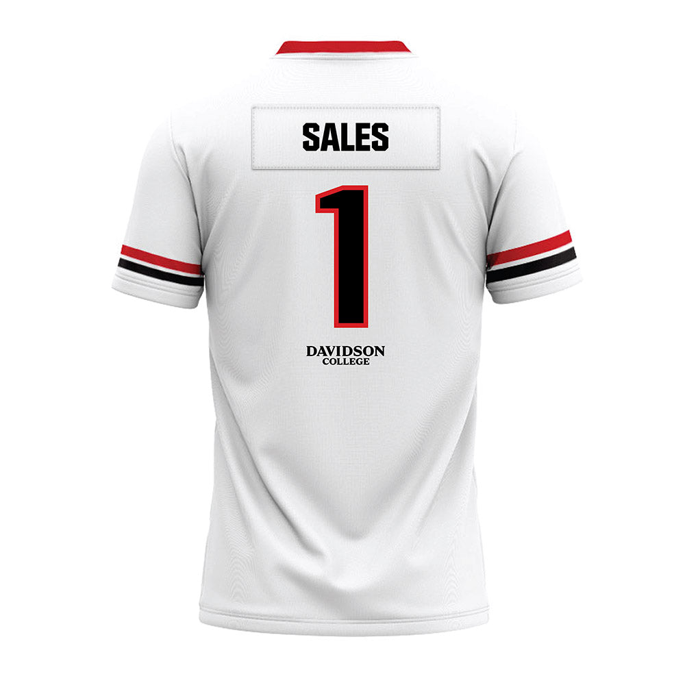 Davidson - NCAA Football : Jaleel Sales - 2024 White Premium Football Jersey