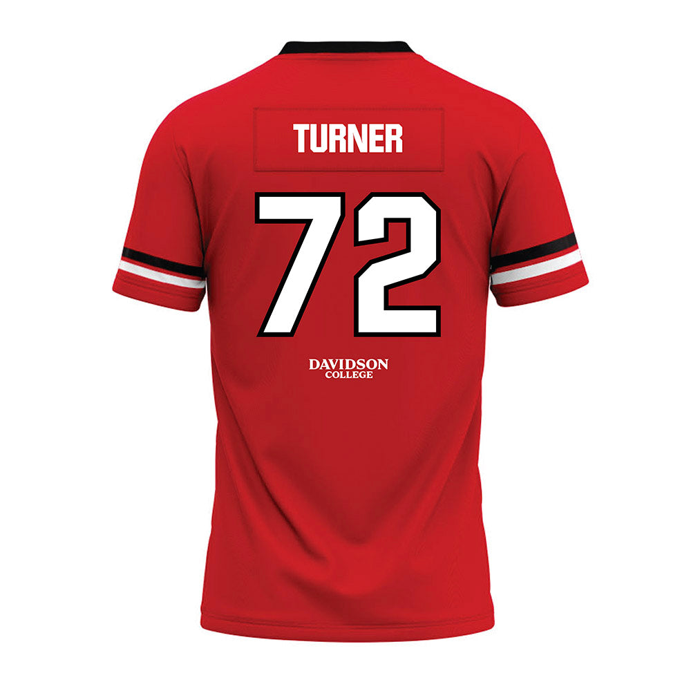 Davidson - NCAA Football : Liam Turner - 2024 Orange Premium Football Jersey