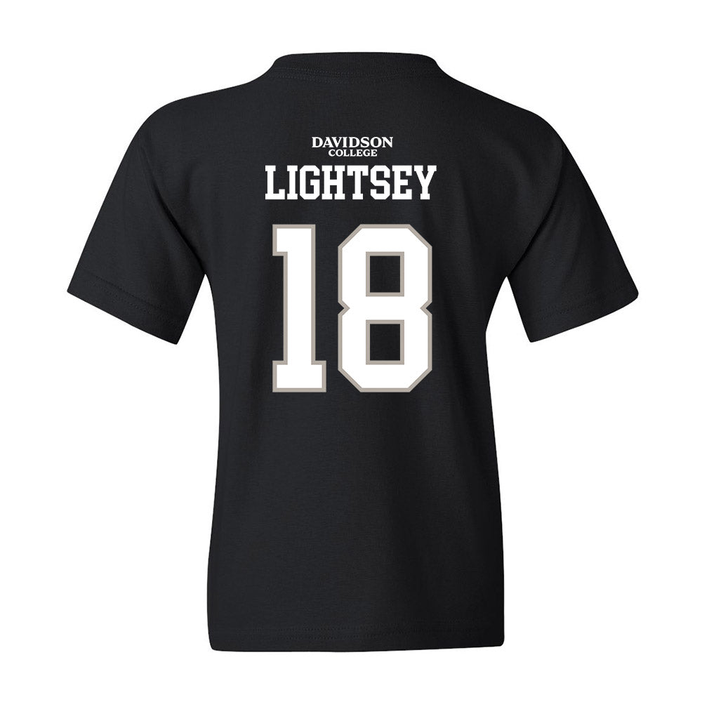 Davidson - NCAA Football : Jacary Lightsey - Black Replica Shersey Youth T-Shirt