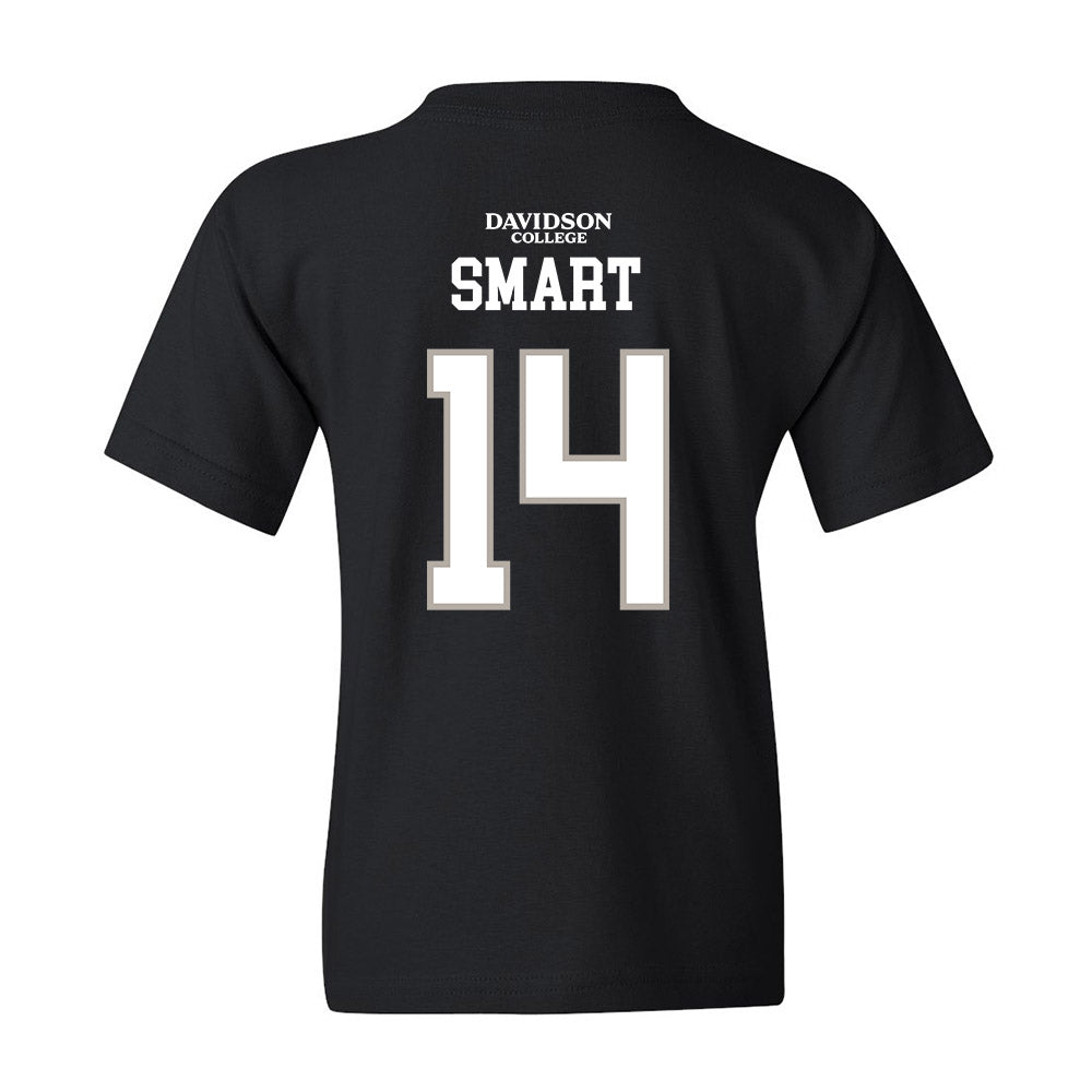 Davidson - NCAA Football : Landon Smart - Black Replica Shersey Youth T-Shirt
