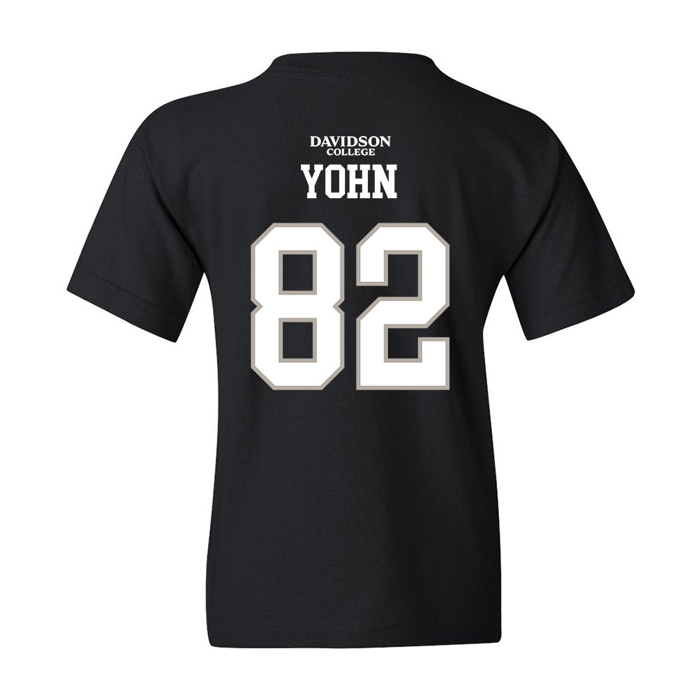 Davidson - NCAA Football : Gavin Yohn - Black Replica Shersey Youth T-Shirt