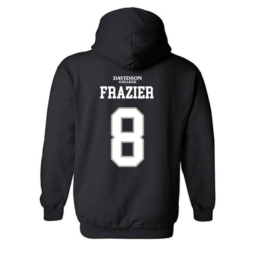 Davidson - NCAA Football : Andrew Frazier - Black Replica Shersey Hooded Sweatshirt