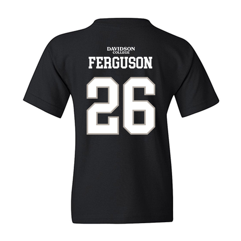 Davidson - NCAA Football : Jayden Ferguson - Black Replica Shersey Youth T-Shirt-1