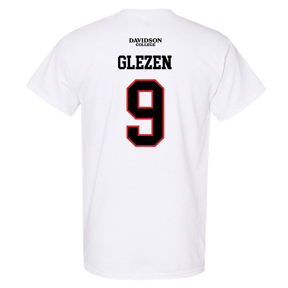 Davidson - NCAA Football : Landon Glezen - White Replica Shersey T-Shirt-1