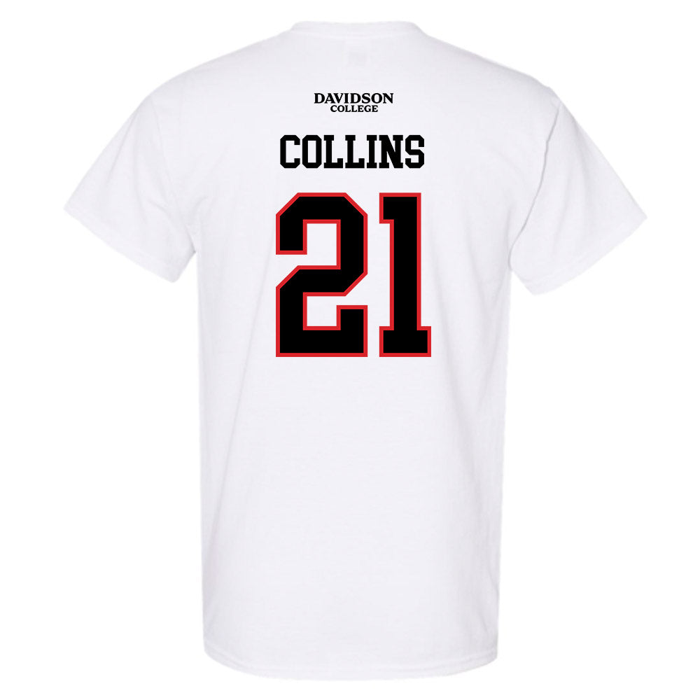 Davidson - NCAA Football : Caiden Collins - White Replica Shersey T-Shirt-1