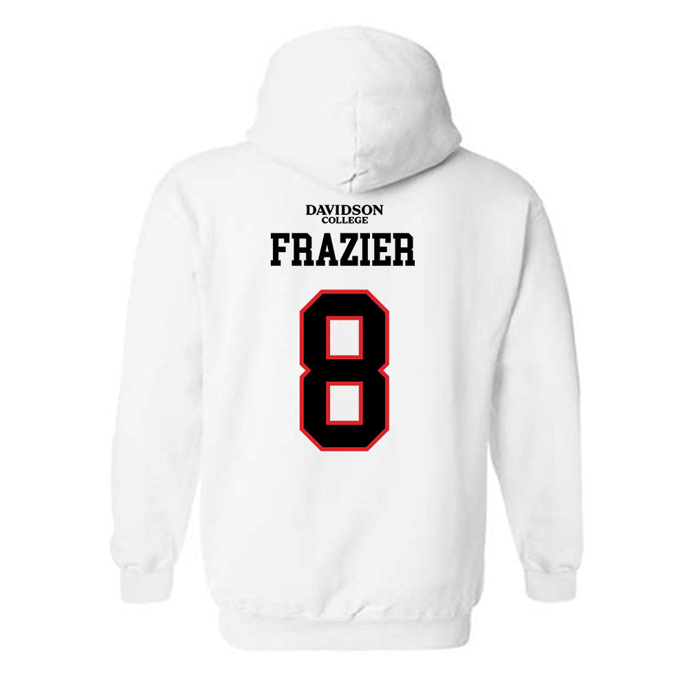 Davidson - NCAA Football : Andrew Frazier - White Replica Shersey Hooded Sweatshirt