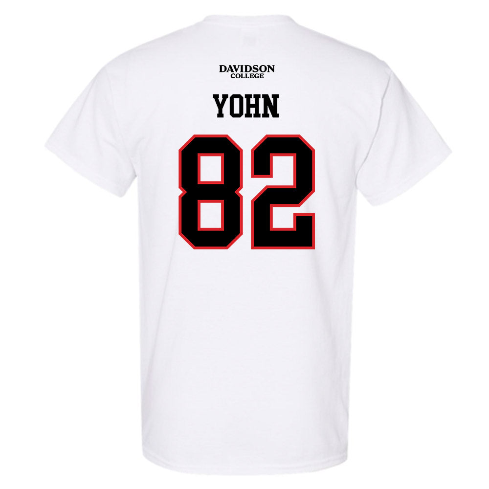 Davidson - NCAA Football : Gavin Yohn - White Replica Shersey T-Shirt