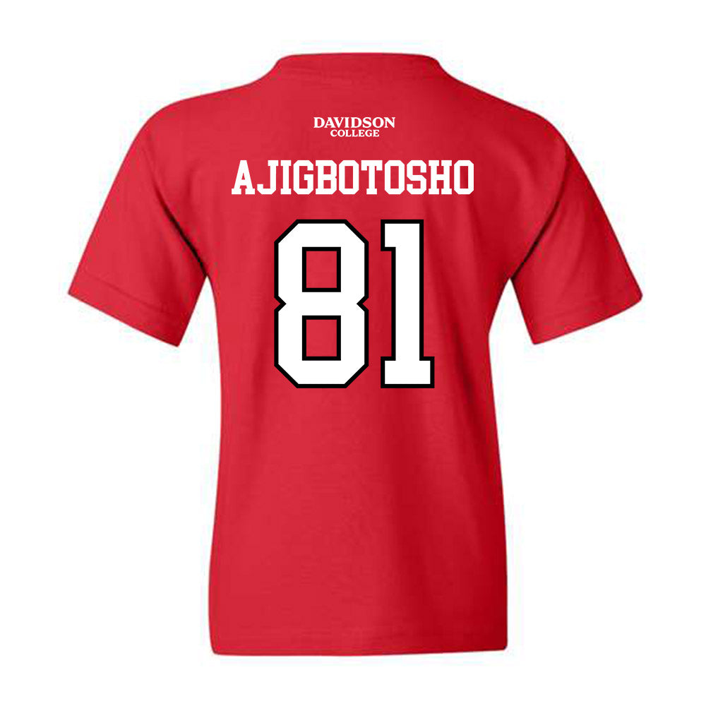 Davidson - NCAA Football : Alani Ajigbotosho - Orange Youth T-Shirt