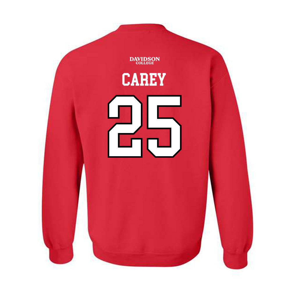 Davidson - NCAA Football : Aaron Carey - Orange Crewneck Sweatshirt